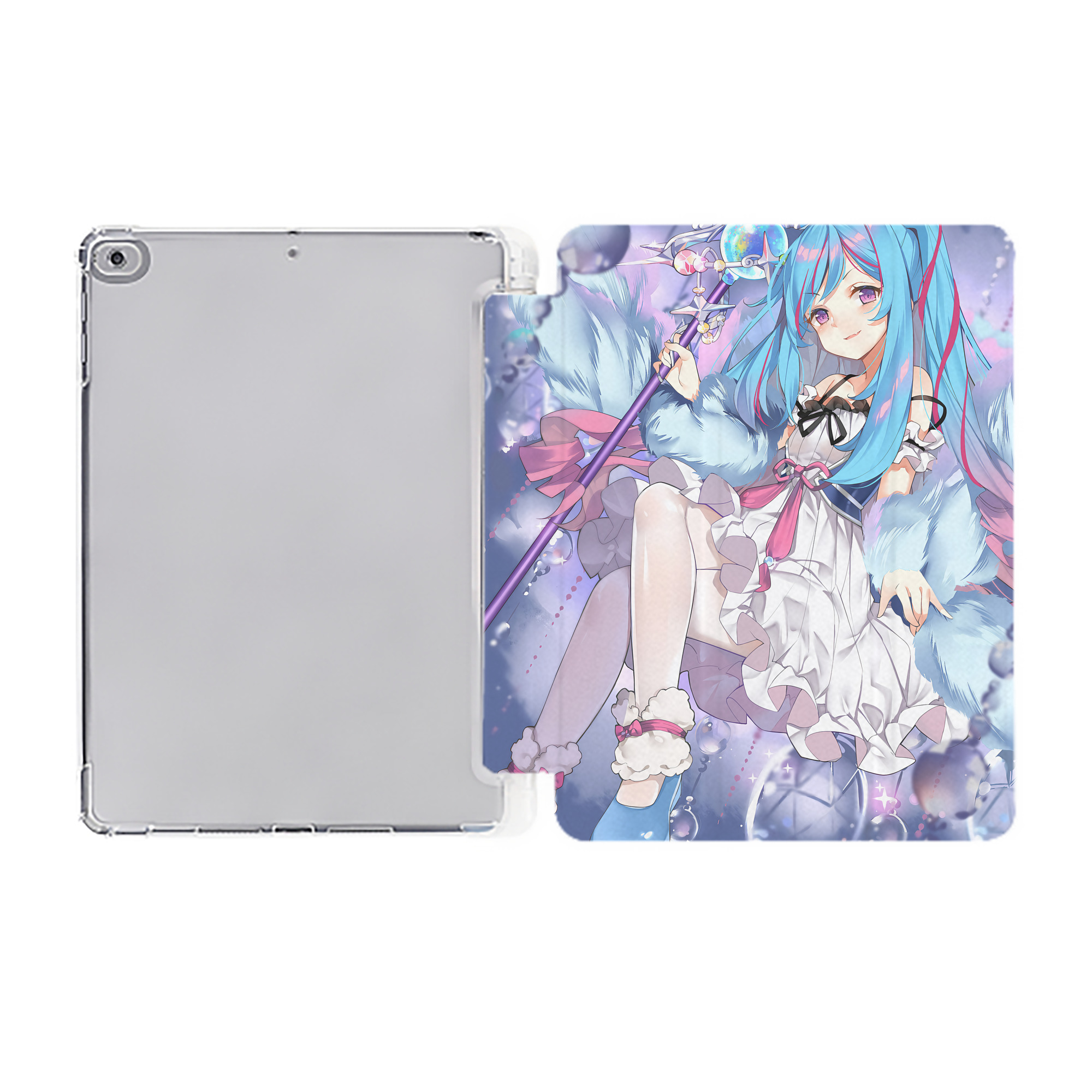 （画像用） 遊☆戯☆王 Yu-Gi-Oh! IPad ケース ペン収納付き 三つ折りスタンド PUレザー×シリコン 対応機種9.5/10.5/10.9インチ